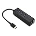 Price comparison product image Cable Matters 3 Port USB C Hub with Ethernet (USB C to Ethernet Hub) - Thunderbolt 3 Port Compatible for MacBook Pro, Dell XPS 13/15, HP Spectre x360, Surface Book 2, Lenovo Yoga 910 & More