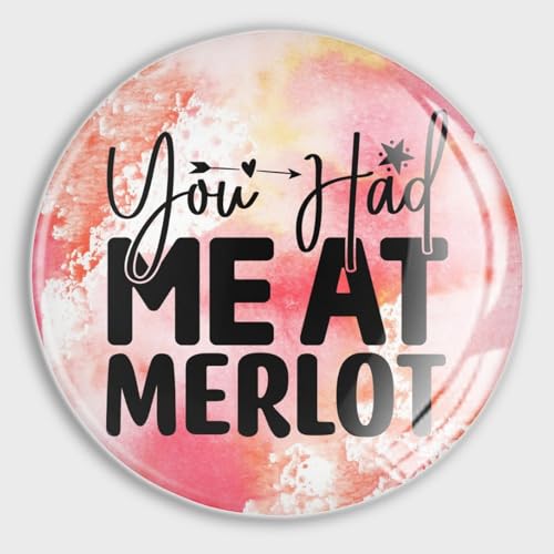 Freecustom Imanes magnéticos para nevera con texto en inglés 'You Had Me At Merlot', pizarra blanca magnética para nevera, copa de vino, pequeños imanes, refranes, letras, decoración de nevera para