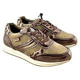 amarpies - Zapato Tipo Sneakers de cordón elástico 859102 Sintético Mujer Color: Marron Talla: 36