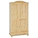 IDIMEX Garderobenschrank Dielenschrank Kleiderschrank Bergen, Kiefer, 2-Türen, Natur im Landhausstil