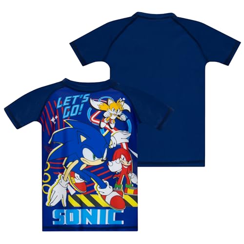 Maiô Sonic para meninos | Conjunto de 2 peças para meninos | Roupa de banho para meninos para o verã