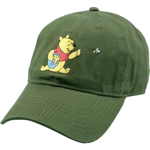 Disney Winnie The Pooh Dad Hat, Adjustable Cotton Baseball Cap with Curved Brim
