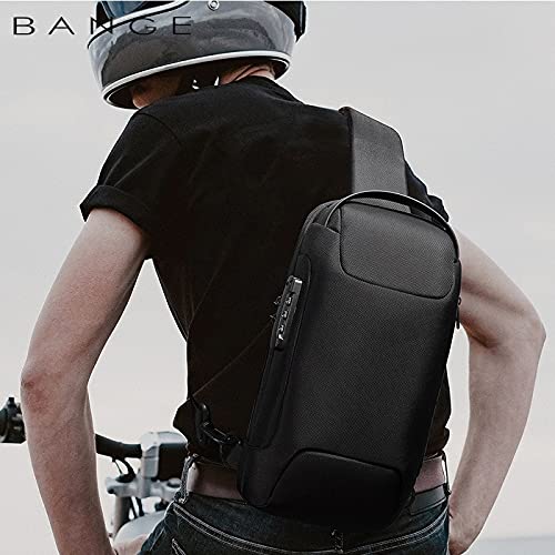 Mochila de Ombro Bange, Vertical, Esportiva, Passeio, Caminhadas, Academia, Mochila de peito, Anti F