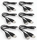 RHINORO Lot de 6 câbles d'extension USB 2.0 mâle vers femelle 60 cm Transfert de données/c...
