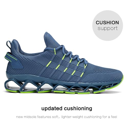Image of Mens Slip On Walking Shoes Blade Non Slip Tennis Running Shoes Lightweight Workout Breathable Mesh Fashion Sneakers