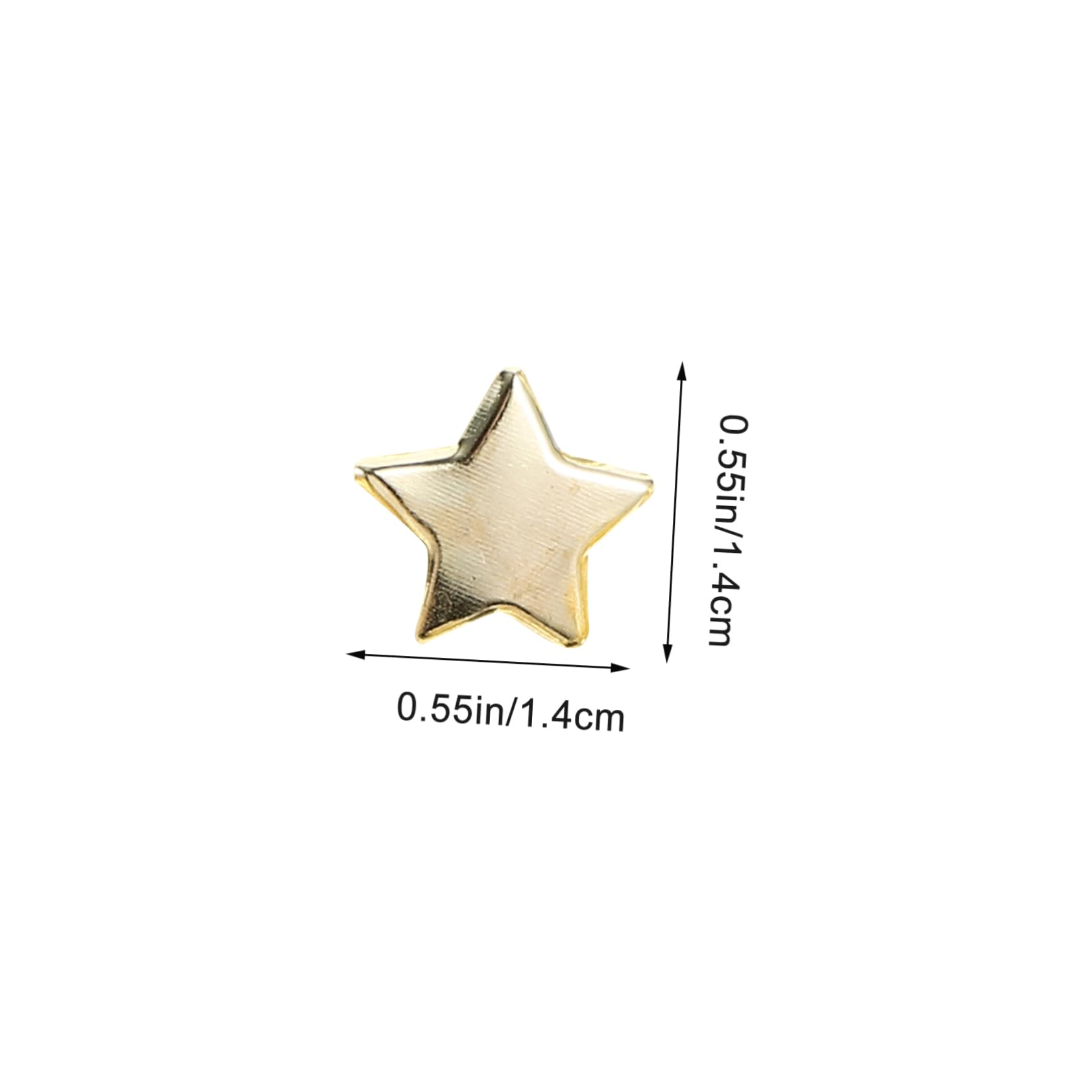 HOMSFOU 200pcs Star Brads Fasteners for Scrapbooking and Crafts Golden Decorative Embellishments for Craft Projects