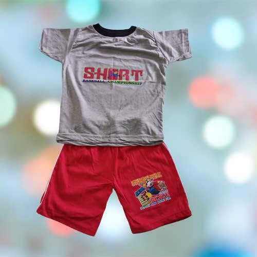 Image of Kids Tshirts and Trouser (Pack of 5)-Multicolor