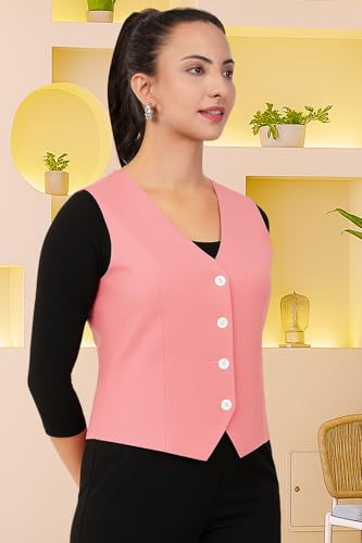 Image of SaintX Women's Waist Coat | Sleeveless | Stylish Executive Wear | Formal Blazer Waistcoat | Office wear