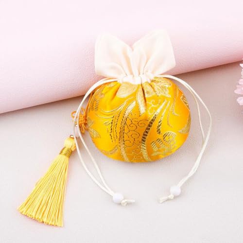6 Bolsitas Chinas de Seda para Joyas y Monedas miniatura 5