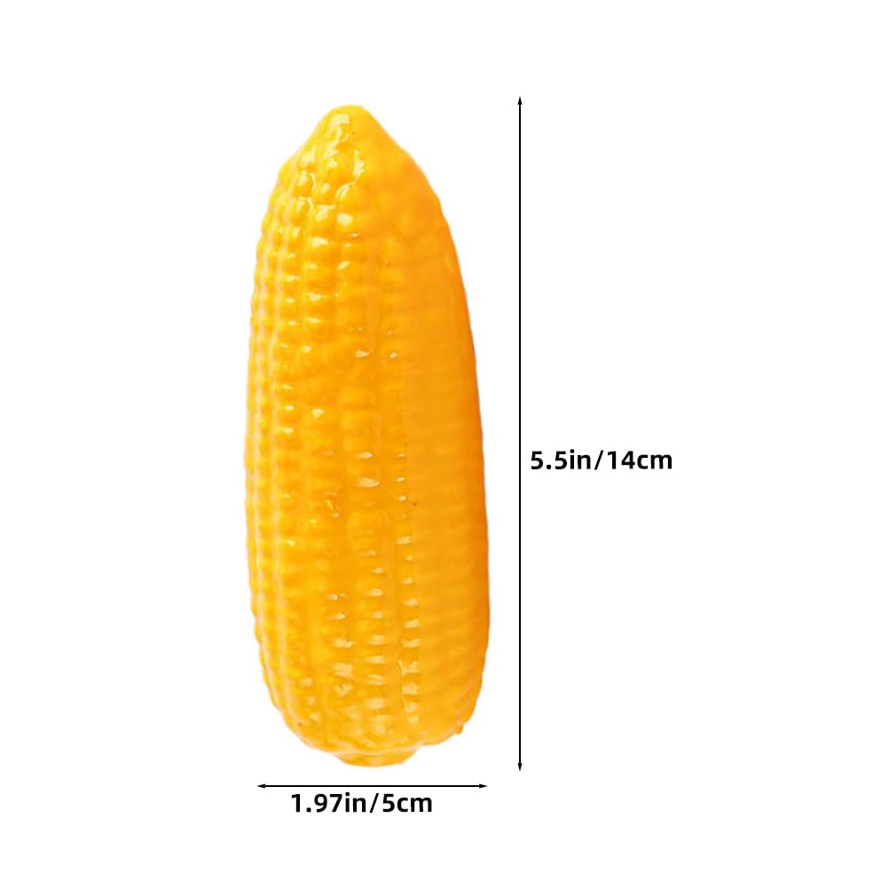 LOGOFUN 6pcs Artificial Corn Fake Foam Corn Prop Simulation Corn Vegetable Models for Home Supermarket Vegetable Shop Photo Prop
