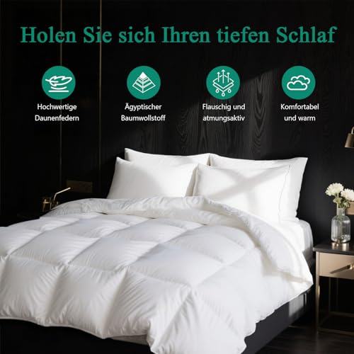 APSMILE Daunendecke 135x200 Sommer Leicht Bettdecke, 100% Ägyptische Baumwolle, Hochwertige Dünne Sommerdecke… – Ansicht 2
