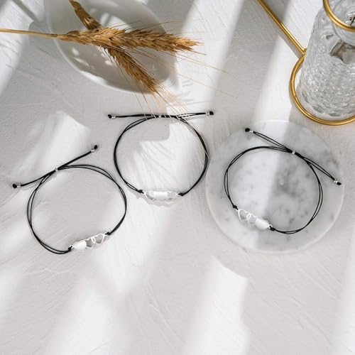 Image of Shining Diva Fashion Best Friends Friendship Bracelets for Women & Girls | Matching Heart Bracelets | Stylish Gifts for Girls | Anti Tarnish Stainless Steel Jewellery