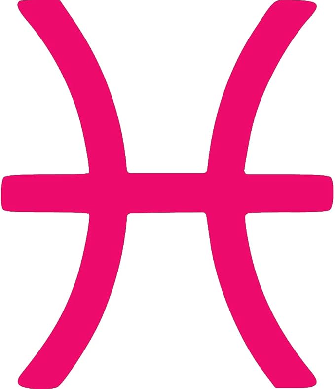 Pisces Zodiac Signs (Pink) (Set Of 2) Premium Waterproof Vinyl Decal Stickers For Laptop Phone Accessory Helmet Car Window Bumper Mug Tuber Cup Door Wall Decoration