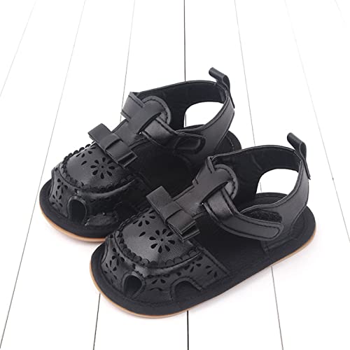 Girls Toddler/Little Kid/Big Kid Sandals Anti Slip Lightweight Shoes Fashion Summer Beach Outdoor (Black, 4 Infant)3