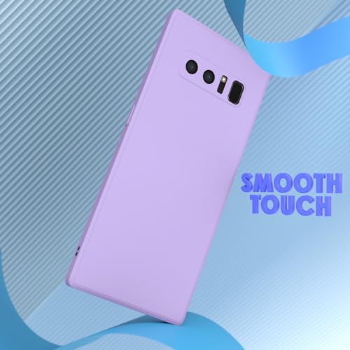 Image of Outlouders Back Cover for Samsung Galaxy Note 8 | Camera Protection | Durable Soft Matte Silicone Bumper Case (Purple)