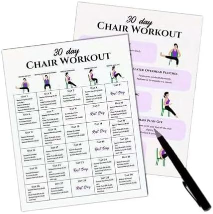 Chair Yoga for Seniors - 30-Day Workouts Supplies,Seniors Chair Workouts - for Travel Morning Working Family Friends Sports Athletes Gym Beginners Bodybuilding