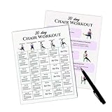 Yoga auf Stuhl für Senioren – 30-Tage-Übungsposter Set, 6-teilig, weiche Stretch-Tafel, Training bei geringer Mobilität, Fitness-Guide für Personen