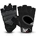 BEAST RAGE Workout Gloves for Men and Women, Fingerless Weight Lifting Gloves with Palm Protection Padding, Breathable and Lightweight Gym Glove for Weightlifting, Cycling Pull Up (Black, L)