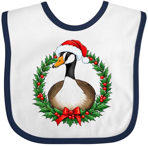 inktastic Christmas Goose Holiday Wreath Baby Bib