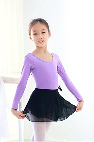 ModLatBal Girls Ballet Dance Chiffon Wrap Skirt Black