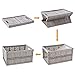 Collapsible Crate,Storage Crate and Reusable Fruit Storage, Foldable Crates, 31 Liters Plastic Milk Crate Bins for Auto organizing, Moving, Long Time Storage (PP, Grey, Medium)