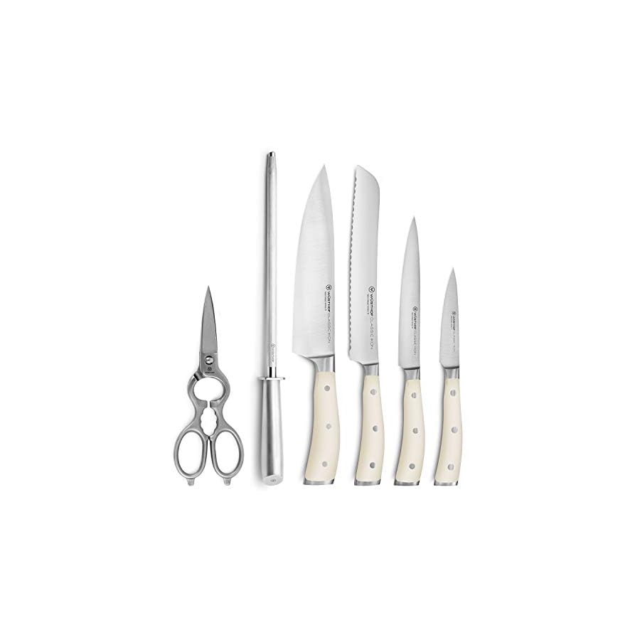 Wusthof-Classic-Ikon-Creme-7-Piece-Knife-Set-with-Acacia-Wood-Block Wusthof Classic Ikon Creme 7 Piece Knife Set with Acacia Wood Block