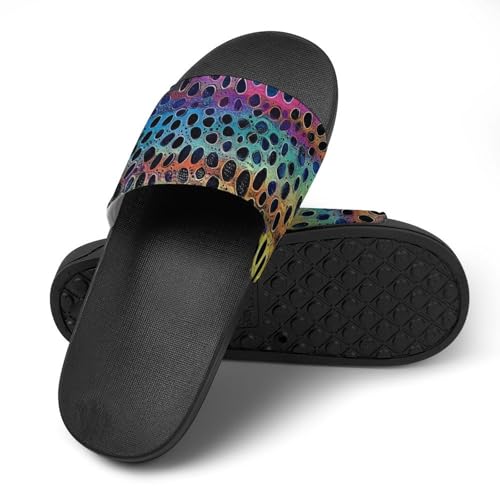 Rainbow Trout Skin PVC Slippers Sandals for Women Men Open Toe Soft Cushioned Non-Slip Sandal for Indoor Outdoor4