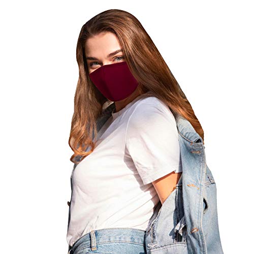 Cloth Face Masks Reusable Washable Cotton Face Mask Adjustable Masks 3 Layer Safety Face Covering for Women Men 6 Pack - Image 3