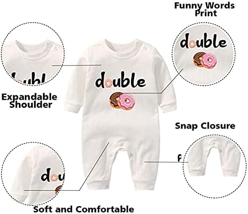 Culbutomind Body Bébé Jumeaux I Was Planned I Was A Surprise - Pyjama Manches Courtes Avec Bonnet