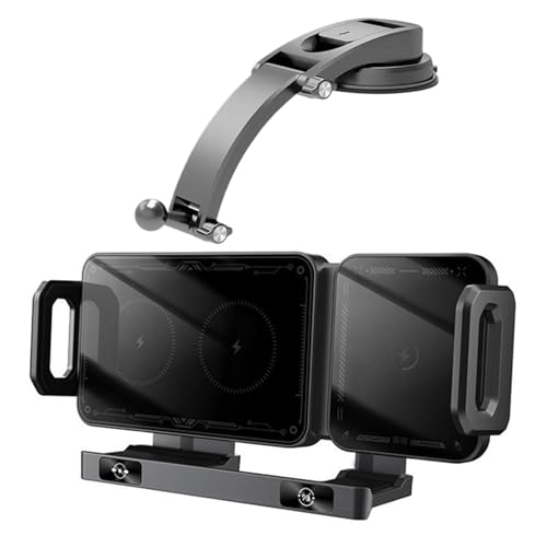 Cargador inalámbrico para coche soporte de navegación Qi 15W y sujeción automática inteligente