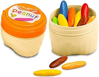 YPLUS Peanut Crayons for Kids with Bucket, 24 Colors Toddler Crayon with Box, Washable Crayones for Baby Kids, Coloring Supplies Gift