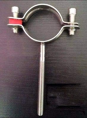 125-133mm 201 Stainless Steel Pipe Clamp Clip Support Bracket with M8 Screw Pole