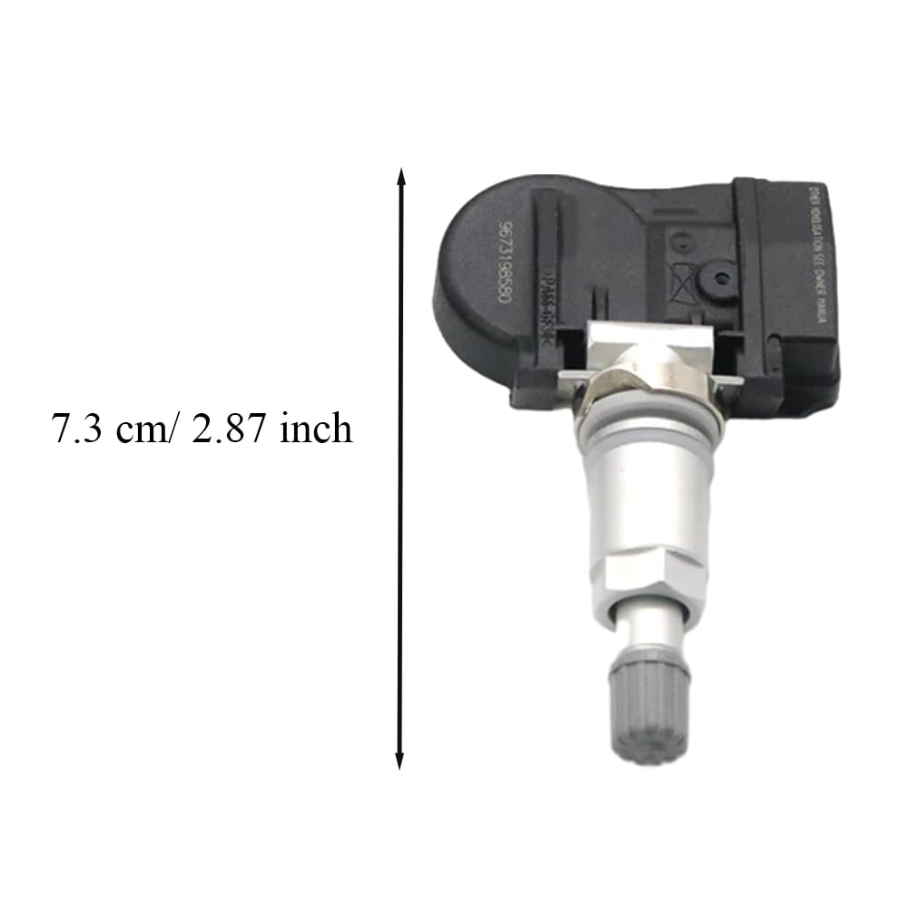 Riloer Moniteur de pression des pneus, outil de réapprentissage de la pression des pneus, capteur de pression des pneus 4 pièces TPMS capteur de pression compatible avec Citroën C4 C5 C6 C8 compatible