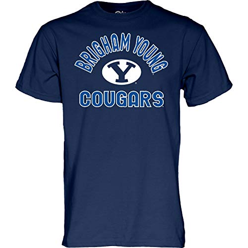 Blue 84 Men's BYU Cougars T Shirt Line Up Team Color, Byu Cougars Navy, Medium