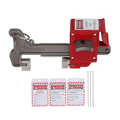 Nutriess Ball Valve Lockout Device DN8 DN100 Security Lock Handle Lockout Device with Tags Cable Ties Manual for Industrial Safety