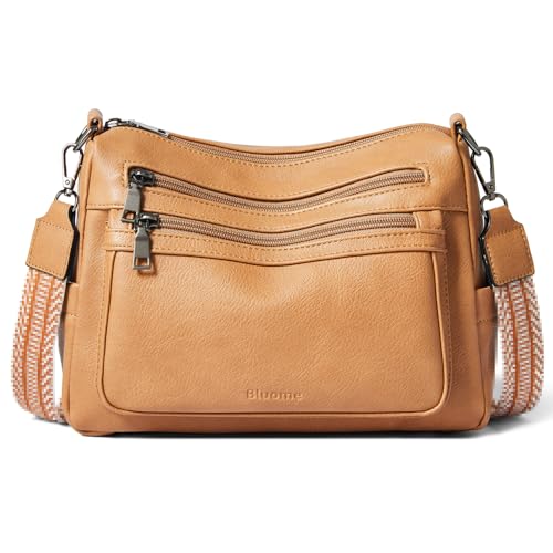 Image of Bluome Crossbody Purses for Women, Medium Large Faux Leather Crossbody Bags Lightweight Sling Bag Shoulder Handbags