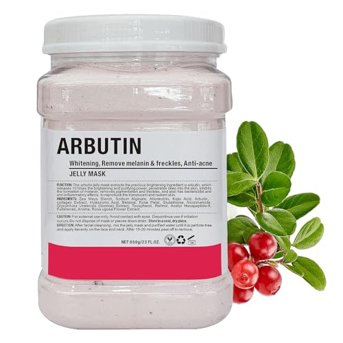 YMEYFAN Arbutin Jelly Mask Powder for Facials Professional, Hydrojelly Mask Powder for Estheticians Supplies Beauty Salon Spa Face Mask Skin Care Treatment, Brighten & Anti Acne Face Mask 23Fl Oz