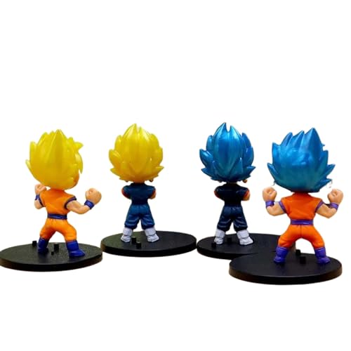 Image of Mallexo DBZ Action Figures Set 6PCs Dragn Bal Z Toys for Kids Animee Toy Set of Size10CM for Car Dashboard, Decoration, Cake, Office Desk & Study Table Multicolor (S11)