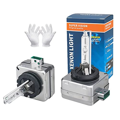 BLXECKY D3S Xenon HID Headlight Bulbs,35W 6000K Cool White High Low Beam Replacement Headlamp Bulbs,66340 40403 42302 OEM HID Bulbs Direct Replacement,IP68 Waterproof,for 12V Car,Pack of 2