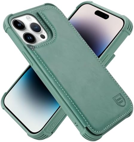 VANAVAGY Samsung galaxy S24 portemonnee hoesje voor vrouwen en mannen, leren magnetische sluiting flip folio mobiele telefoon case met credit card compartiment en muntzakje, bruin