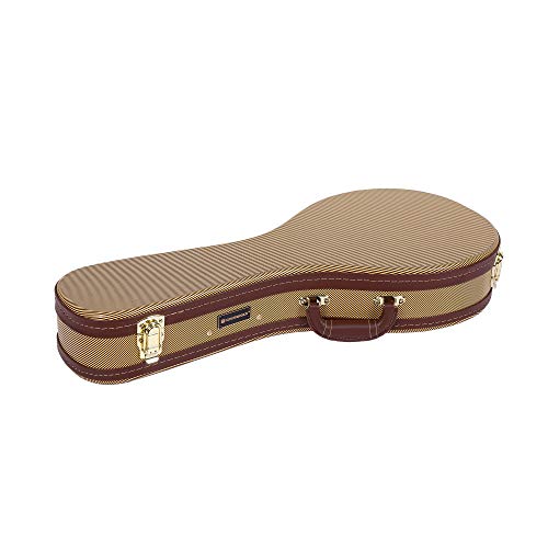 Image of Crossrock Deluxe Wood Hard Case for A-style Mandolin, Tweed(CRW600MATW)