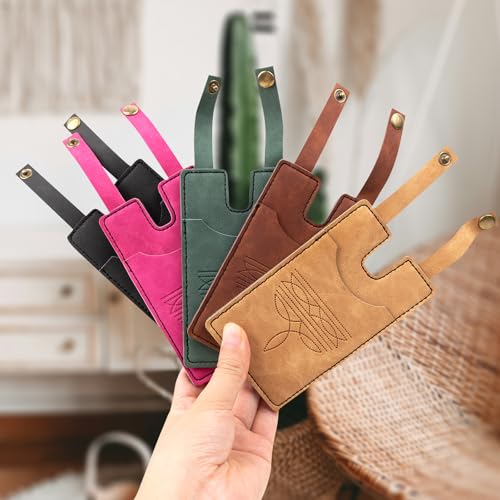 2025 Fashion Leather Wallet, Handcrafted Leather Boot Credit Card Holder for Women, Small Wallets with Snap Fastening (Brown)2