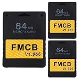 Skywin FMCB Free McBoot Card v1.966 for PS2 (3 Pack) - Plug and Play PS2 Memory Card - 64 GB, Runs Games in USB Disk or Hard Disk