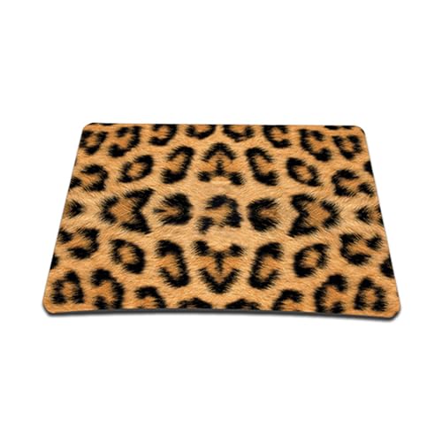 Leopard Print Colored 1 X Standard 7 x 9 Rectangle Non - Slip Rubber Mouse Pad