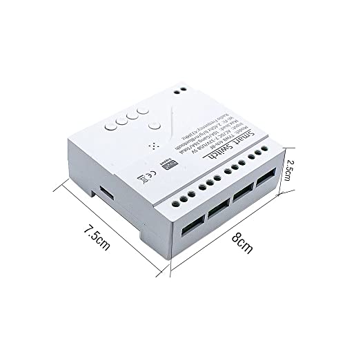 MHCOZY ZigBee - Interruptor de relé de contacto en seco inteligente 4 canales, 85-220 V,funciona con Tuya ZigBee Hub, Alexa, Google Home (requiere Zigbee Hub)
