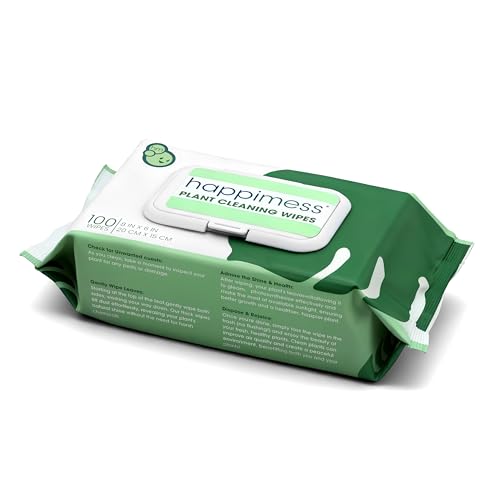 happimess WPE1000A Plant Cleaning Wipes, Gently Cleans & Shines Houseplant
