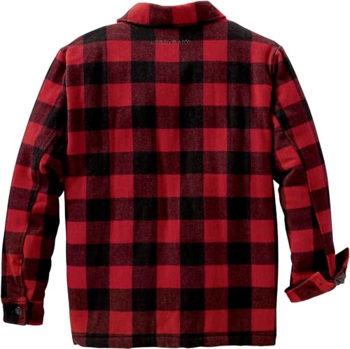 Legendary Whitetails Men's Wool Blend Jacket Quilted Satin Insulated Sleeves Sherpa Lined3