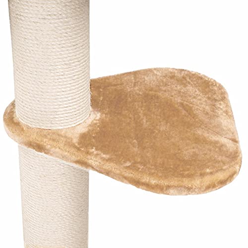 Happypet® 55x55 cm Universal XL Liegeplatz für Kratzbaum | stabile Liegefläche | mit weichem Plüsch bezogen | Zubehör für Katzen | Kratzbaum Ersatzteil | hohe Tragegewicht bis zu 15 kg Cover