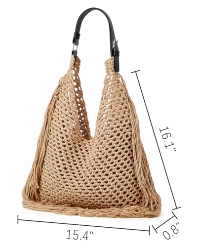 Bolso de hombro tejido verano para mujer miniatura 6