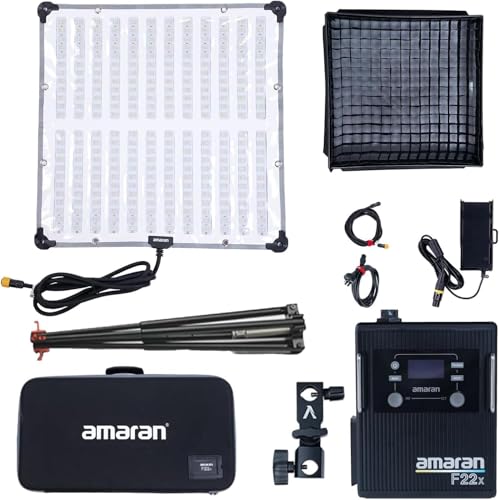 Image of Amaran F22X Flexible Led Video Light BI-Color 2500K~7500K,200W,9 Lighting FX with Honeycomb Grid Soft Box,Support App Control